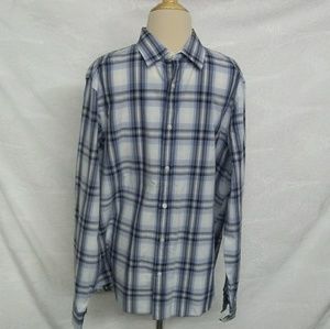 Michael Michael Kors Blue Black Plaid Shirt